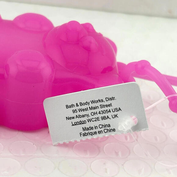 Bath Body Works PINK Jelly GUMMY BEAR - Hand Sanitizer Holder New With Tags - Picture 3 of 4